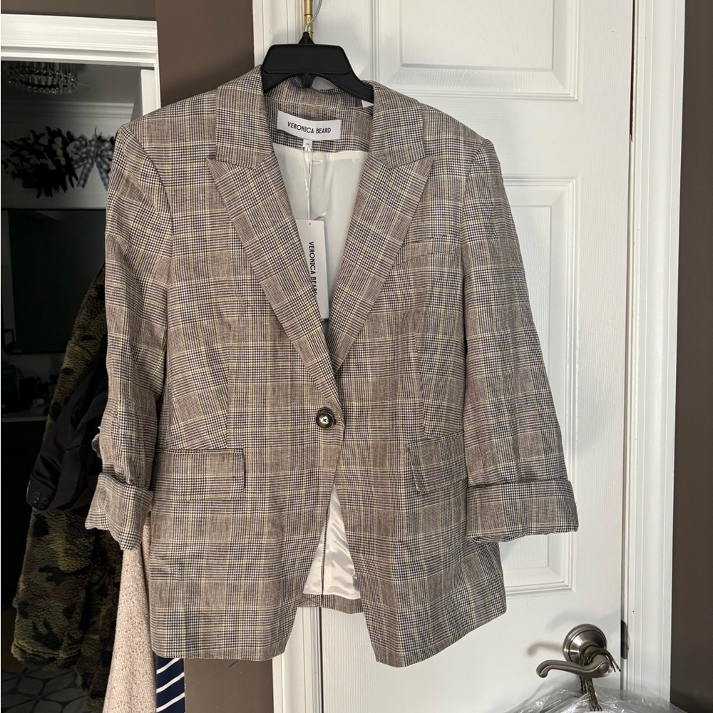 Veronica Beard Off White Multi Dickey Jacket brand new with tags & extra buttons